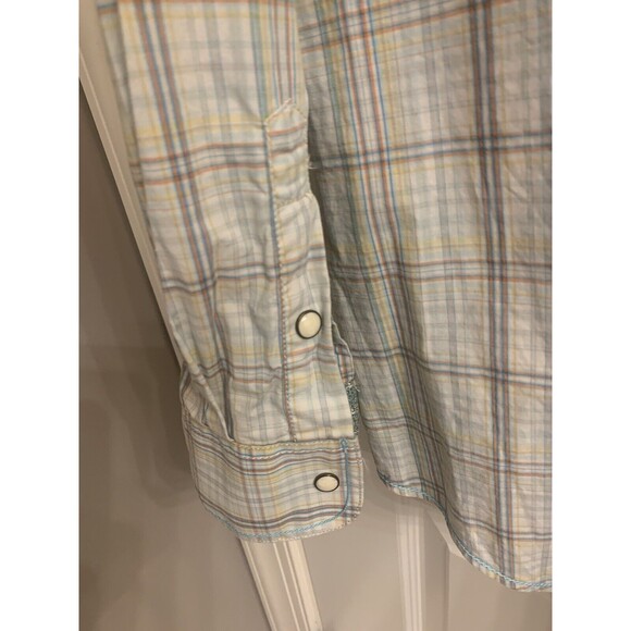 ROUGH STOCK Mens Shirt Size XL Snap Pearl  Buttons Long Sleeve  Western Cowboy - Picture 7 of 14